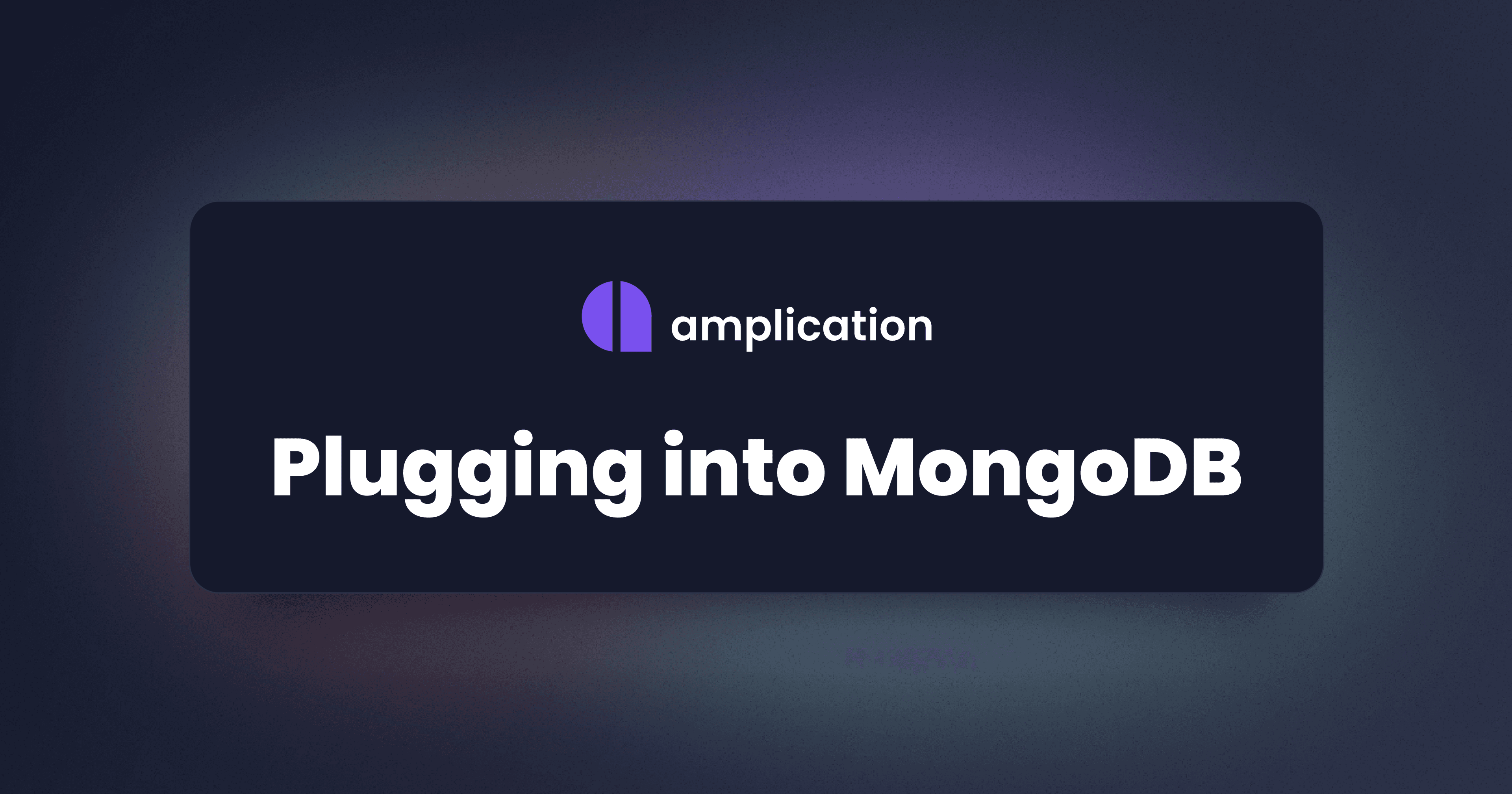 Plugging into MongoDB